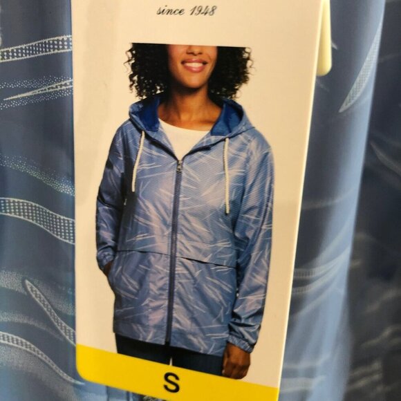 NWT Weatherproof Vintage Women's Rain Jacket, Riverside Blue Print Size Small - Picture 4 of 11